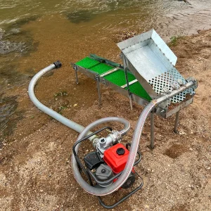 portable-power-sluice-gold-recovery High Efficiency Alluvial Gold Wash Plant - 2HP-7.5HP Gasoline Motorized Sluice Box