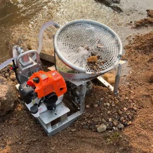Portable Vibrating Circular Screen Gold Wash Plant - High Efficiency Recovery Sluice
