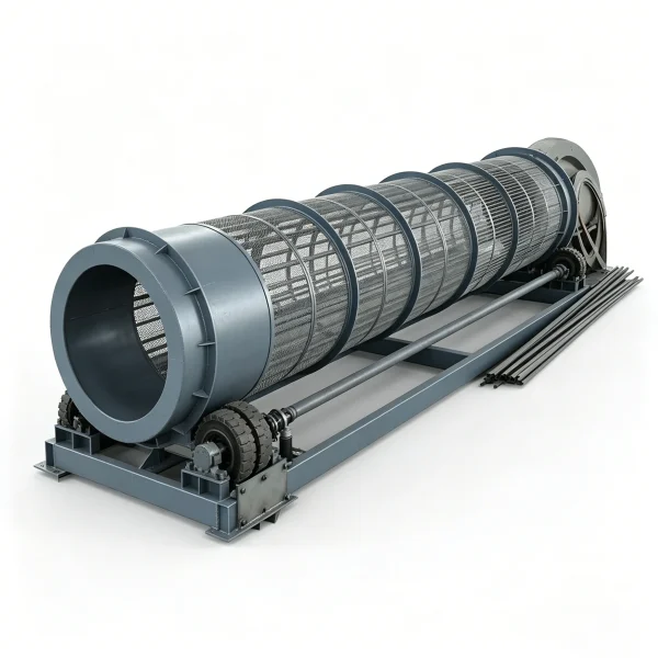 Heavy-Duty Shaftless Trommel Screen for Mineral Ore Processing