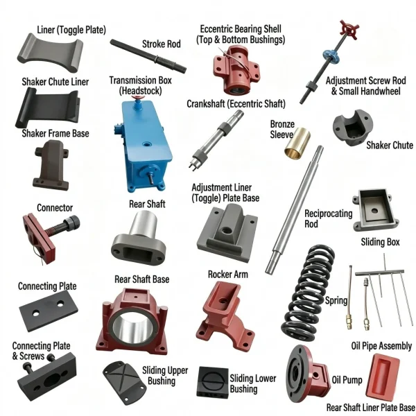 6-S Gravity Shaking Table Replacement Parts & Accessories
